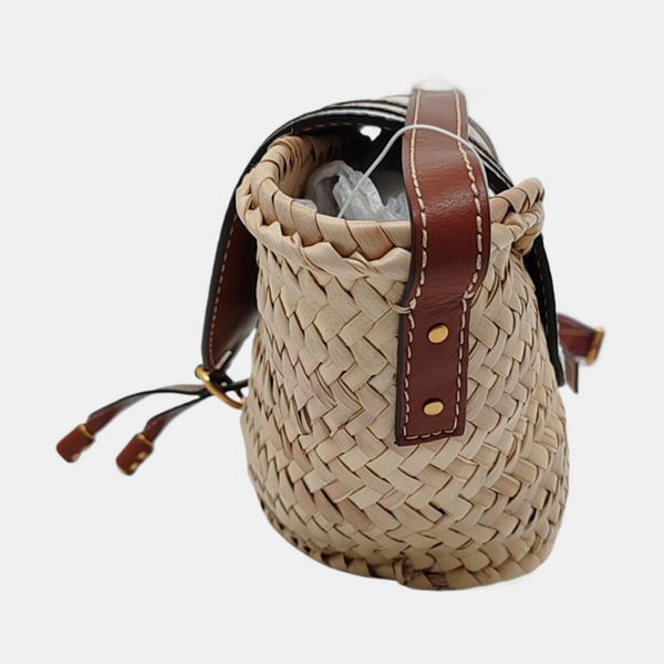 Straw Crossbody Bag Medium Beige