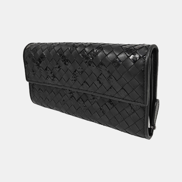 Olimpia Calfskin Black Wallet