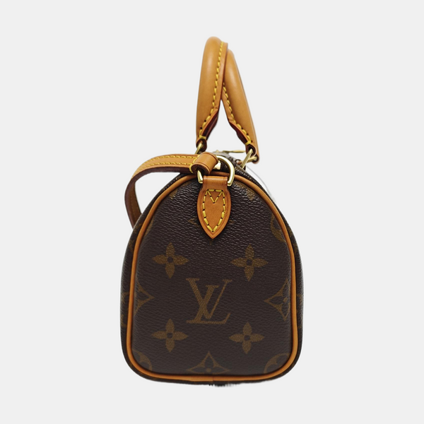SPEEDY Nano Monogram Coated Canvas Brown
