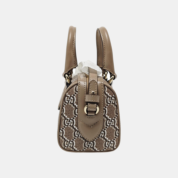 Monogram Coated Canvas Shoulder Bag Super Mini Gray