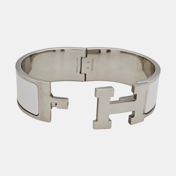 Clic Clac H Metal Silver Bangle