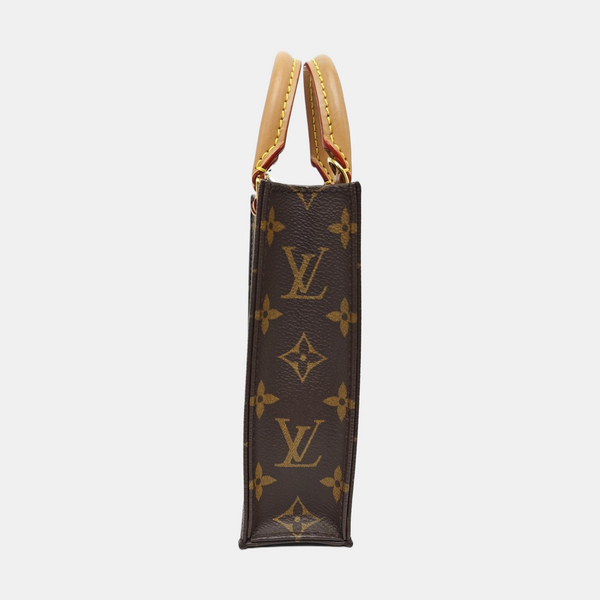 SAC PLAT Mini Monogram Coated Canvas Brown