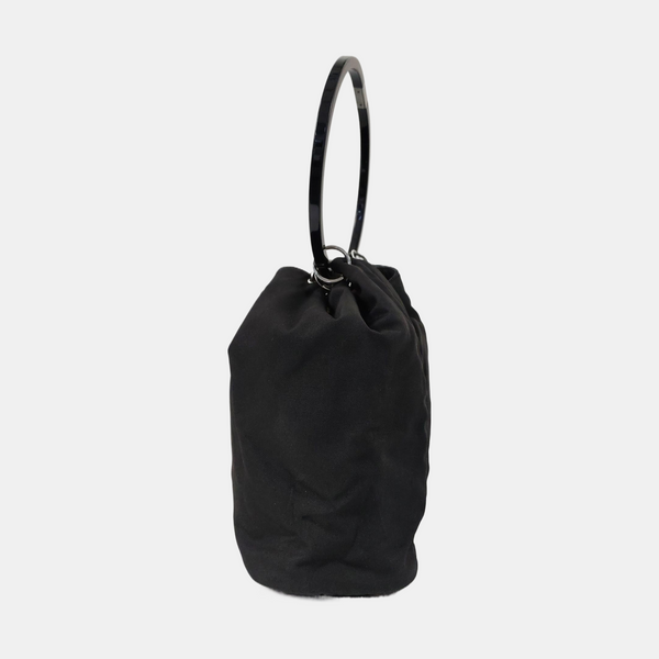 Fabric Top Handle Bag Black