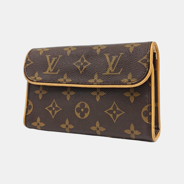 FLORENTINE Monogram Coated Canvas Brown