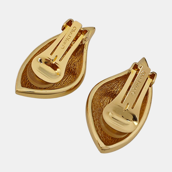 Metal Gold Clip On Earrings