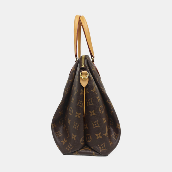 RIVOLI MM Monogram Coated Canvas Brown