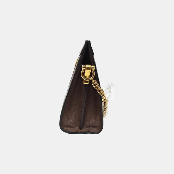 Ophidia Small Monogram Lona Revestida Beige