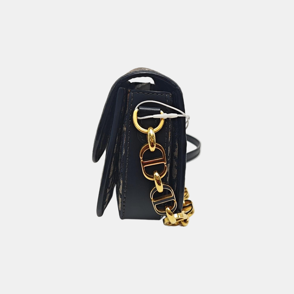 Oblique Canvas Shoulder Bag Blue