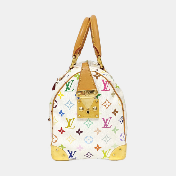 LV × TM SPEEDY 30 Monogram Coated Canvas White