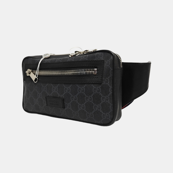 GG Supreme Monogram Coated Canvas Gray