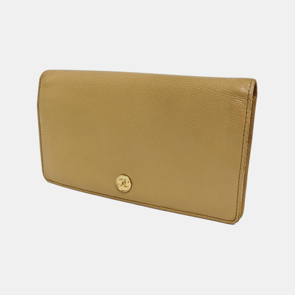 Grained Calfskin Wallet Yellow