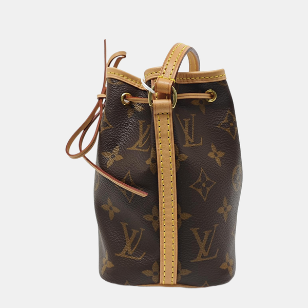 NÉONOÉ Nano Monogram Coated Canvas Brown