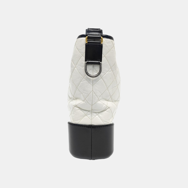 GABRIELLE Large Quilted Calfskin White