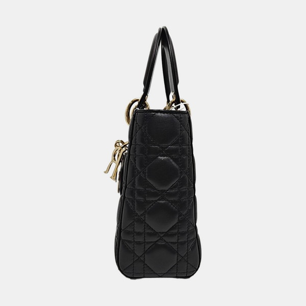 Lady Dior Small Cannage Lambskin Black