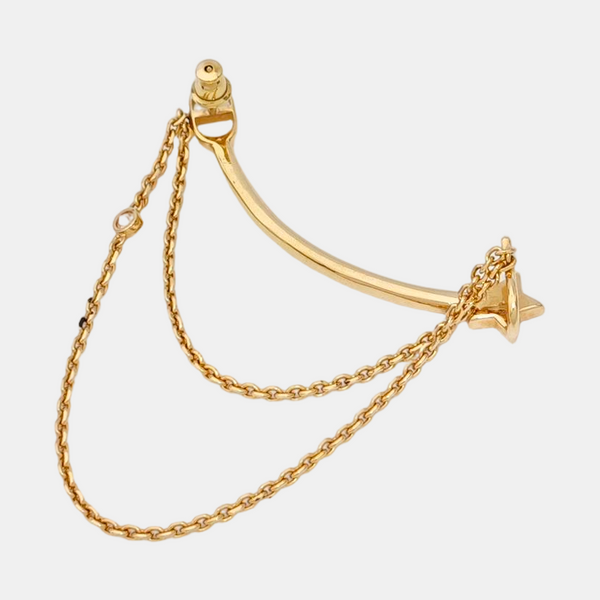 Petit CD Metal Gold Stud Earrings