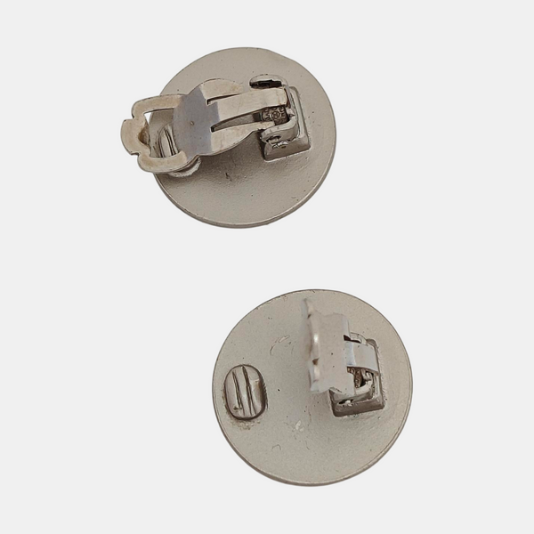 Metal Silver Clip On Earrings