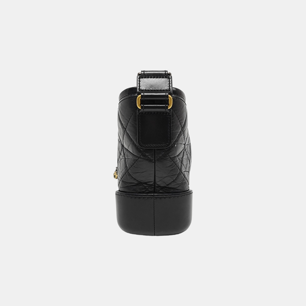 GABRIELLE Small Quilted Vintage Calf Black