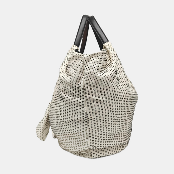 Calfskin Top Handle Bag White