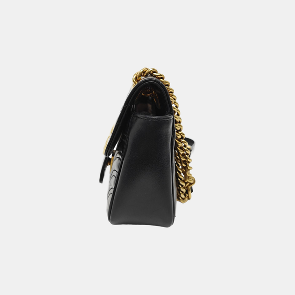 GG Marmont Small Quilted Calfskin Black
