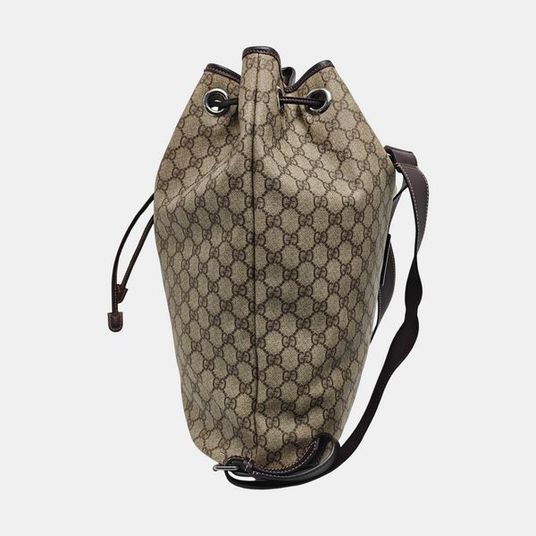 Monogram Coated Canvas Backpack Beige