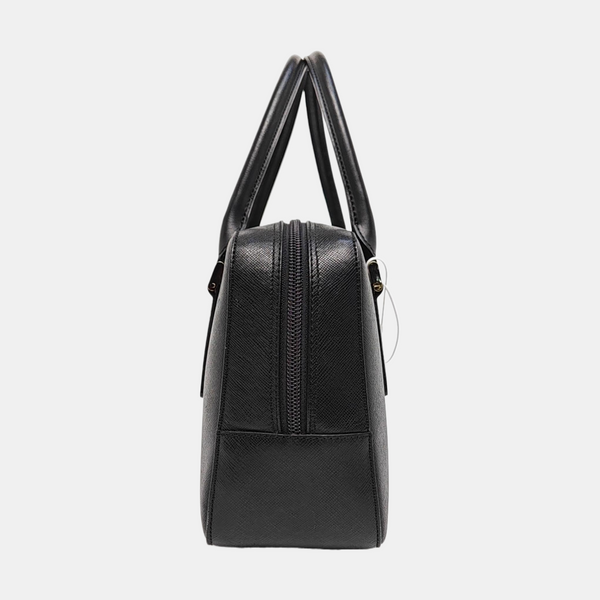Calfskin Top Handle Bag Black