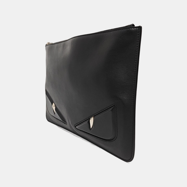 Authenticated pre-owned Monster Calfskin Black - Clutch at Looply