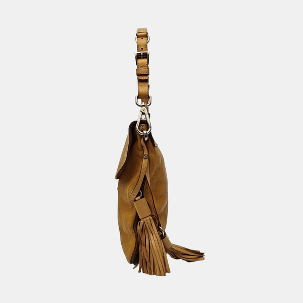 Calfskin Top Handle Bag Yellow