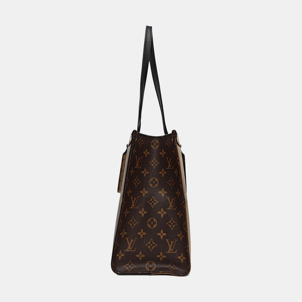 ONTHEGO MM Monogram Coated Canvas Brown