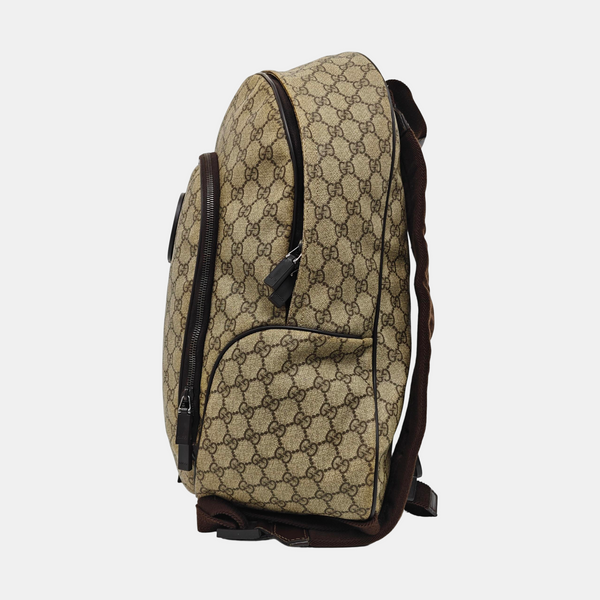 Monogram Coated Canvas Backpack Brown