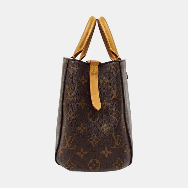 MONTAIGNE Monogram Coated Canvas Brown