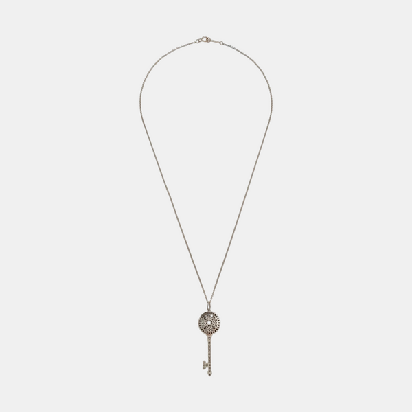 Tiffany Keys 18k White Gold Silver Necklace