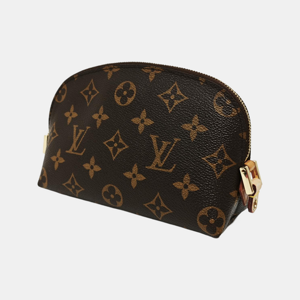 COSMETIC PM Monogram Coated Canvas Brown