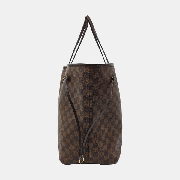 NEVERFULL GM Damier Ebene Coated Canvas Brown