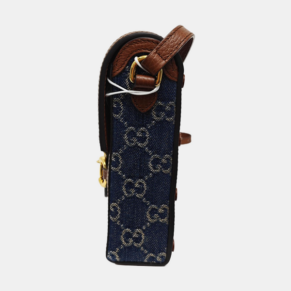 Horsebit 1955 Mini Monogram Denim Blue