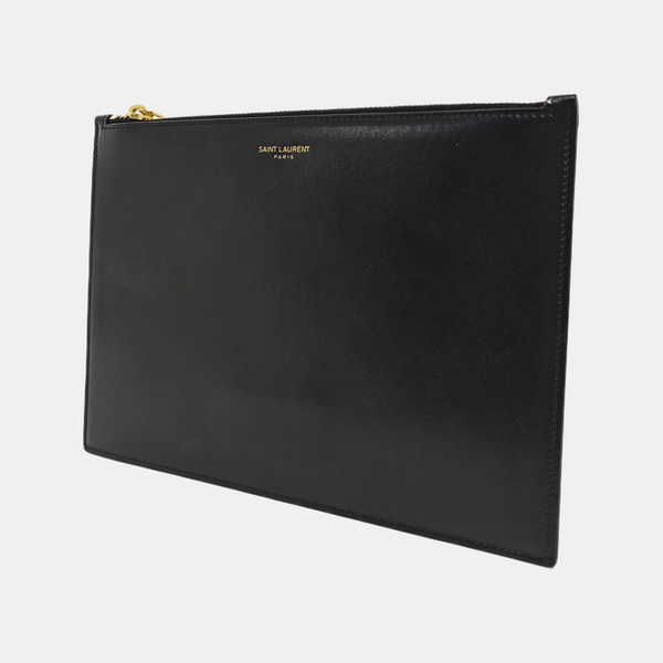 Calfskin Clutch Medium Black