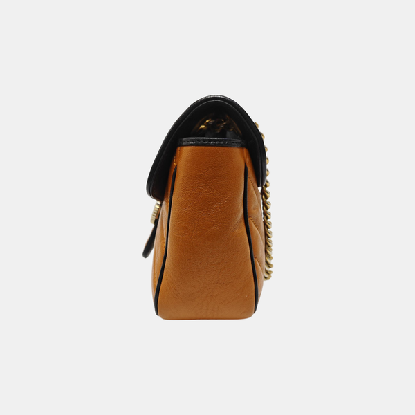 GG Marmont Medium Quilted Calfskin Yellow