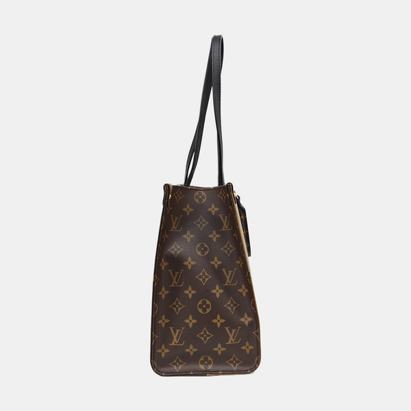 ONTHEGO MM Monogram Coated Canvas Brown