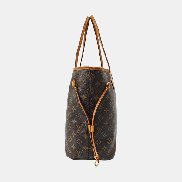 NEVERFULL MM Monogram Coated Canvas Brown