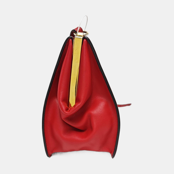 Light Frame Saffiano Calfskin Red