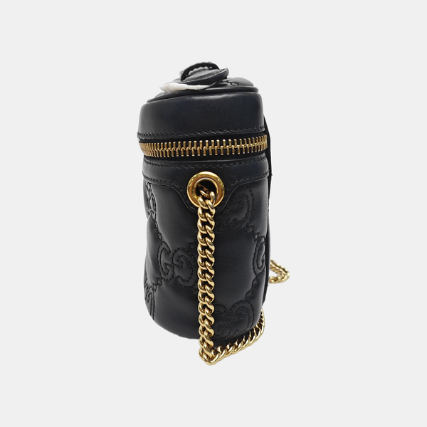 Monogram Calfskin Crossbody Bag Black