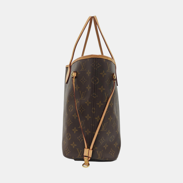 NEVERFULL MM Monogram Coated Canvas Brown