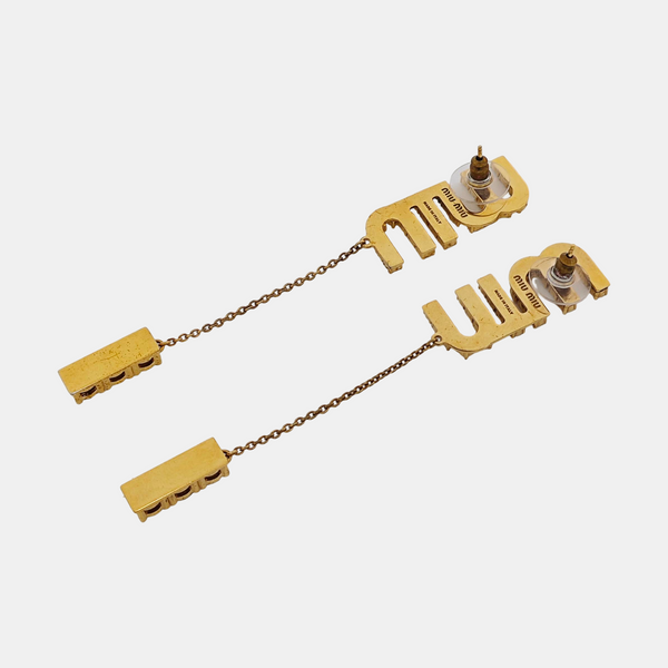 Metal Clear Stud Earrings