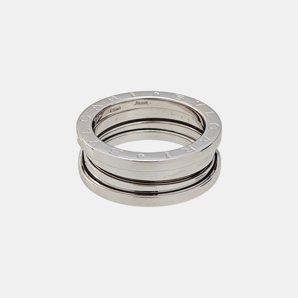 B.ZERO1 18k White Gold Silver Ring EU 52