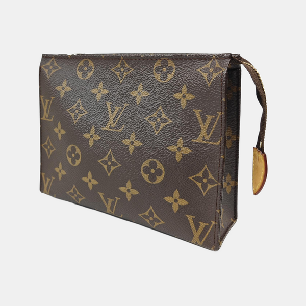 TOILET POCKET 19 Monogram Coated Canvas Brown