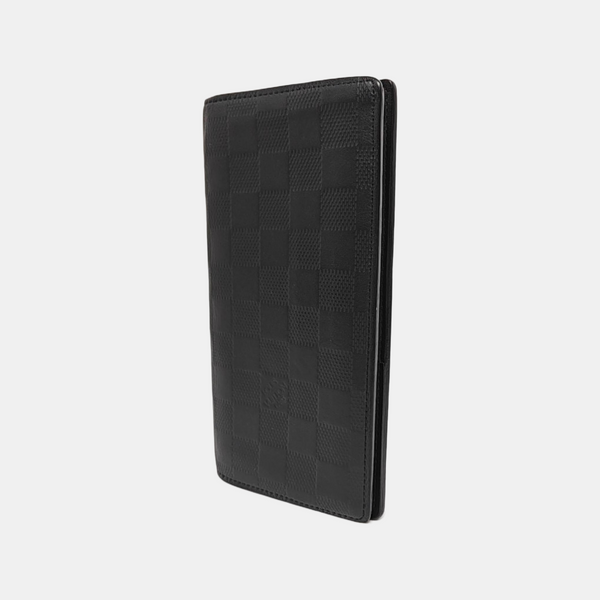 BRAZZA Damier Graphite Calfskin Gray Wallet