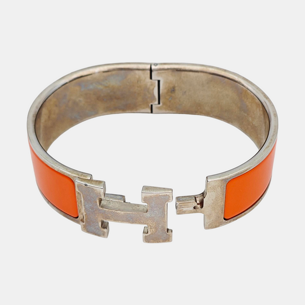 Clic Clac H Metal Silver Bangle