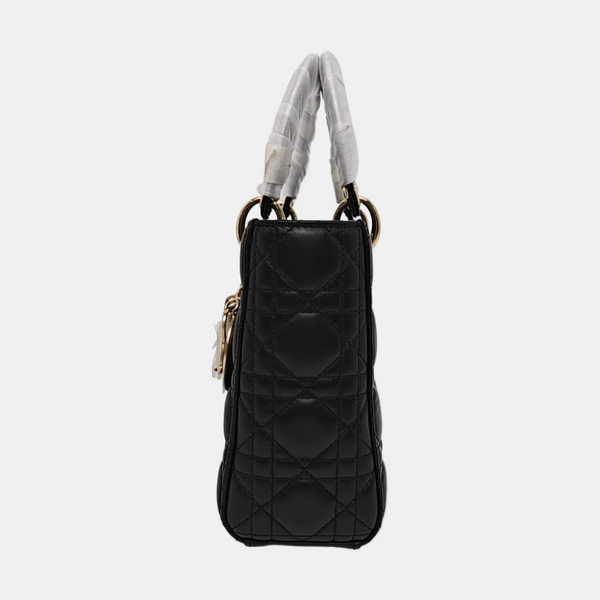 Lady Dior Small Cannage Lambskin Black