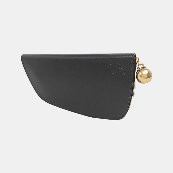 SHIELD Large Lambskin Black Wallet