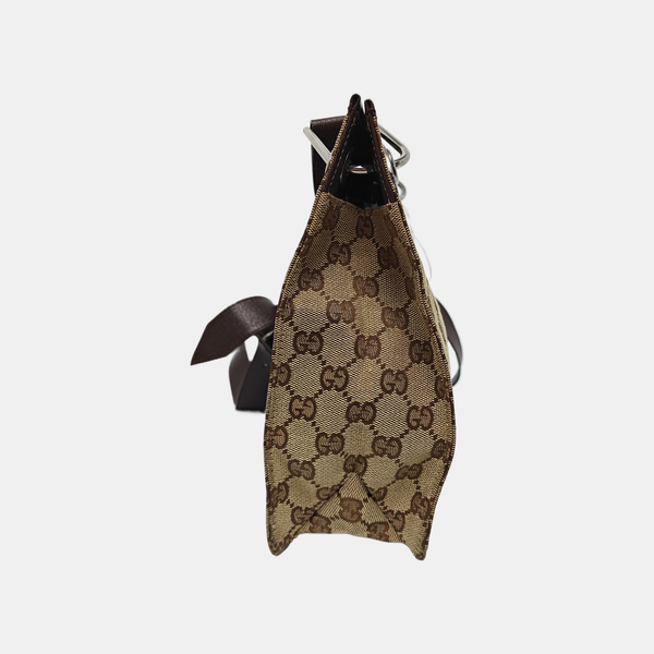 Monogram Canvas Shoulder Bag Brown