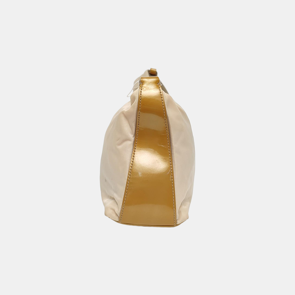 Nylon Shoulder Bag Beige